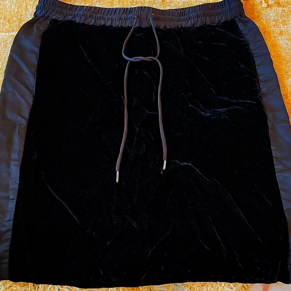 Black Velvet and Silk Skirt.